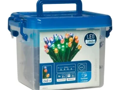 LED-Lichterkette 240 LEDs Bunt in Kunststoffbox Grünes Kabel 22,92 m