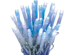 LED-Lichterkette 80 LEDs Kaltweiß/Blau Transparentes Kabel 11,32 m