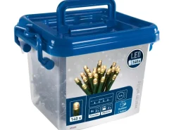 LED-Lichterkette 140 LEDs Warmweiß in Kunststoffbox Grünes Kabel 15,42 m