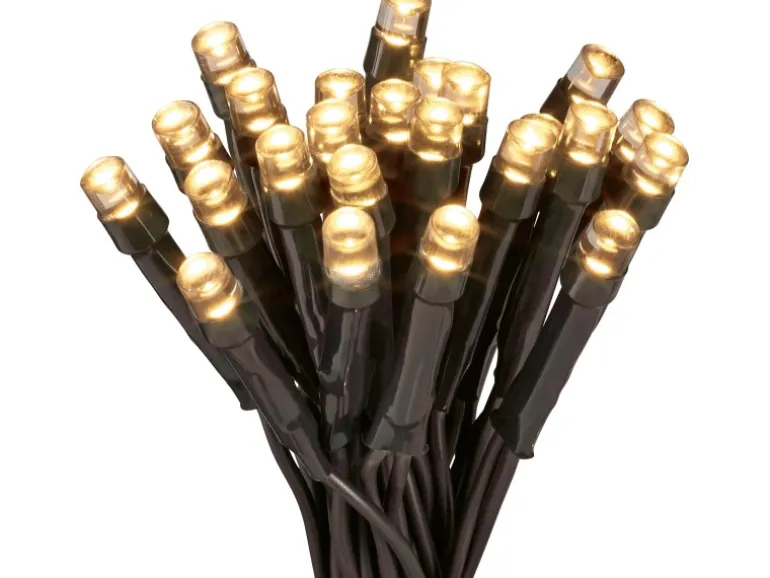 LED-Lichterkette 240 LEDs Warmweiß in Kunststoffbox Schwarzes Kabel 22,92 m