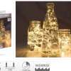 LED-Lichterkette 20 warmweiße LEDs Silberdraht wasserdicht batteriebetrieb
