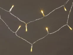 LED-Lichterkette 10 warmweiße LEDs Transparentes Kabel 120 cm