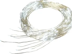 LED-Lichterkette Draht 300 kaltweiße LEDs Silbernes Kabel 790 cm