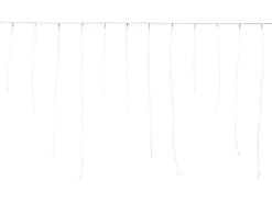 LED-Lichterkette Eisregen 100 warmweiße LEDs Silbernes Kabel 690 cm