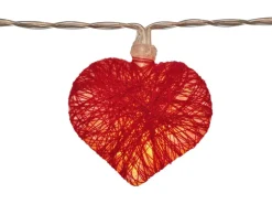 LED-Lichterkette Herzen 10 LEDs Warmweiß Transparent 1,85 m 2-fach sortiert