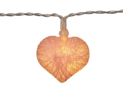 LED-Lichterkette Herzen 10 LEDs Warmweiß Transparent 1,85 m 2-fach sortiert