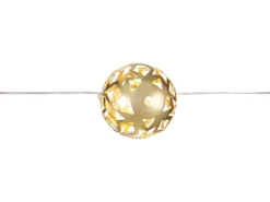 LED-Lichterkette Metallbälle 10 LEDs Transparentes Kabel 1,85 m
