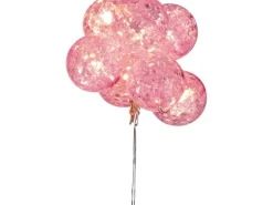 LED-Lichterkette Mini-Kugeln 10 warmweiße LEDs Pink oder Weiß 140 cm