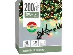 LED-Lichterkette mit Batterie 200 LEDs Bunt