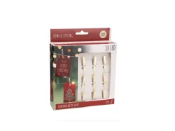 LED-Lichterkette mit Clips 20 LEDs Gold-Silber 2-fach Sortiert