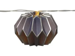 LED-Lichterkette Papierblumen 10 LEDs Warmweiß Transparentes Kabel 1,55 m Silber