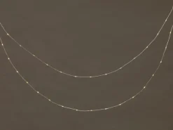 LED-Lichterkette Silberdraht 160 LEDs Warmweiß 805 cm Outdoor Batteriebetrieb