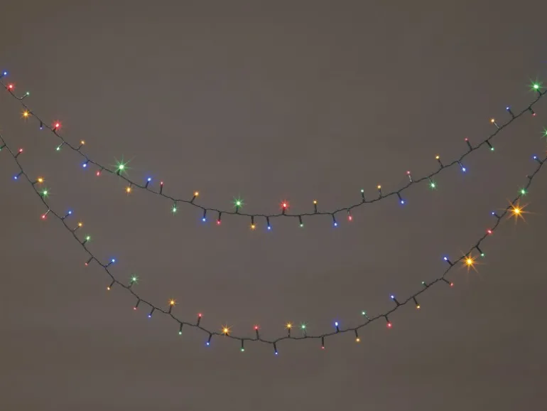 LED-Lichterkette Warmweiß Mehrfarbig 24 m