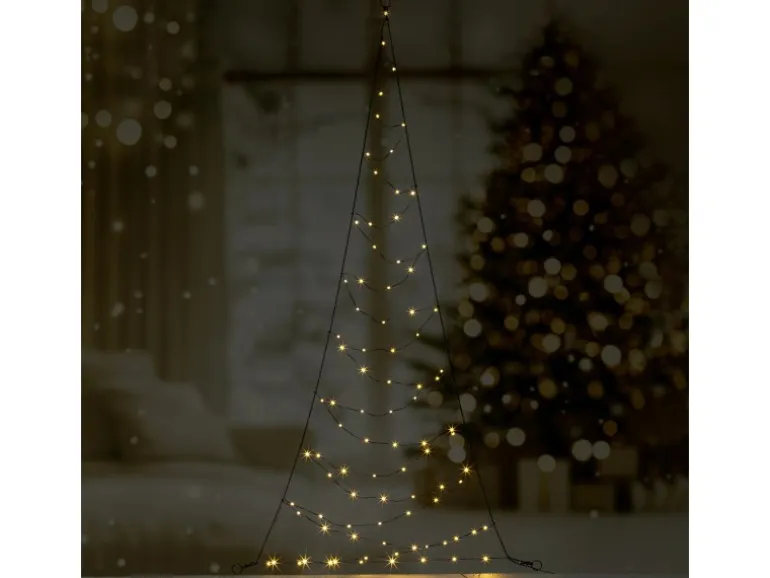 LED-Lichternetz 88 LEDs Warmweiß Dreieck 180 cm x 80 cm