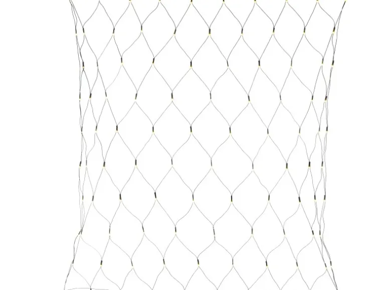 LED-Lichternetz 100 warmweiße LEDs Grünes Kabel 150 cm