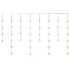 LED-Lichtervorhang Sterne 64 LEDs Warmweiß Transparentes Kabel 7,5 m