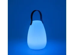 LED-Outdoor-Tisch- und Bodenleuchte Keno Weiß Ø 13,8 cm RGB und Warmweiß