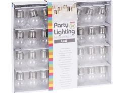 LED-Party-Lichterkette 30 Glühbirnen Transparent