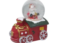 LED-Schneekugel Weihnachten Polyresin 4-fach sortiert