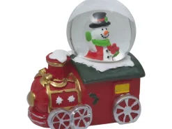 LED-Schneekugel Weihnachten Polyresin 4-fach sortiert