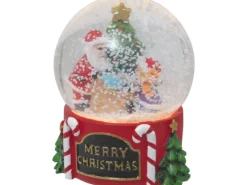 LED-Schneekugel Weihnachten Polyresin 4-fach sortiert