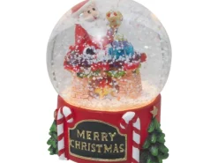 LED-Schneekugel Weihnachten Polyresin 4-fach sortiert