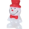 LED-Schneemann 32 cm Weiß-Rot