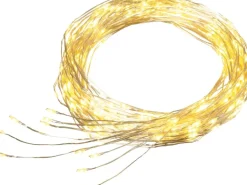 LED-Silberdraht-Lichtschweif 200 LEDs Warmweiß Transparentes Kabel 6,9 m