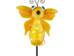 LED-Solarspieß Cabelli Schmetterling Gelb