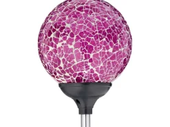 LED-Solarspieß Cori Mosaik Pink