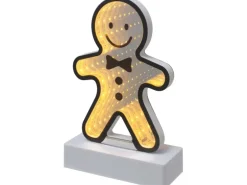 LED-Spiegellicht Lebkuchenmann Warmweiß 13 cm x 5,3 cm x 20 cm