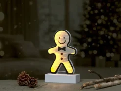 LED-Spiegellicht Lebkuchenmann Warmweiß 13 cm x 5,3 cm x 20 cm