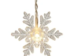 LED-Vorhang Schneeflocke 100 LEDs Warmweiß Transparentes Kabel 6,9 m