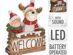 LED-Weihnachtsdekoration Schild mit Musik