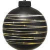 LED-Weihnachtskugel Dekoriert Schwarz