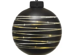 LED-Weihnachtskugel Dekoriert Schwarz
