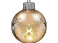 LED-Weihnachtskugel Schneeflocke 3-fach sortiert