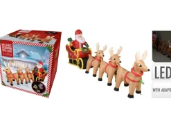 LED-Weihnachtsmann mit Schlitten Aufblasbar