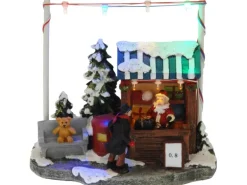 LED-Weihnachtsszene mit 7 bunten Dioden Innen Batteriebetrieben