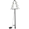 Lex 80 cm LED Gartenfigur Baum aus Metall Lichterbaum Batterie Leuchtbaum In-Outdoor