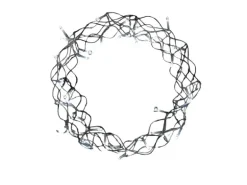 Lex 40 LED Metallkranz Ø 30 cm Weihnachtskranz Lichterkette Batterie Deko Weiß