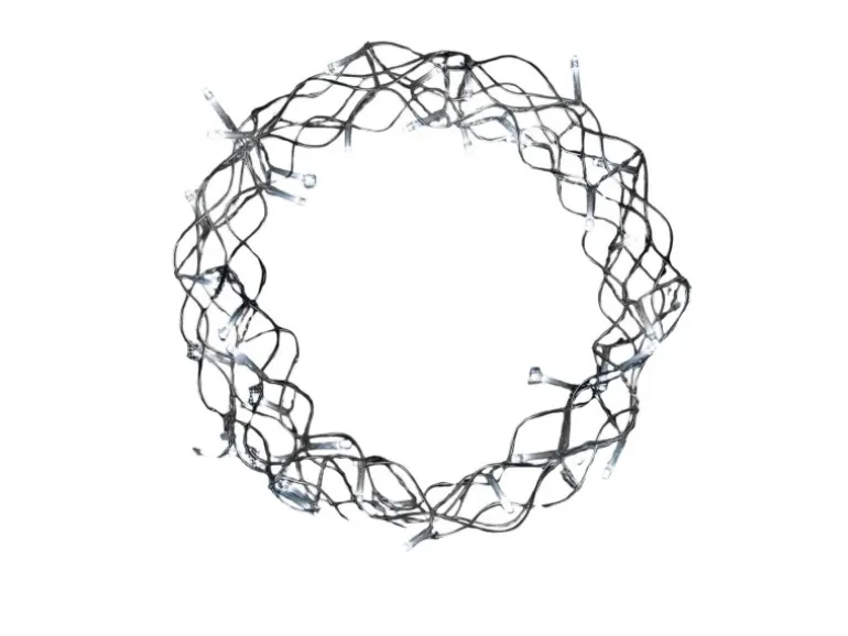 Lex 40 LED Metallkranz Ø 30 cm Weihnachtskranz Lichterkette Batterie Deko Weiß