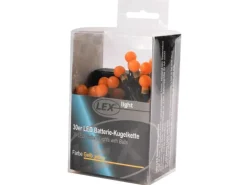 Lex 30er LED Batterie Kugelkette Lichterkette Gelb Kugeln Batterie Beleuchtung