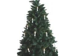 Lex 20er LED Kerzenlichterkette Lichterkette Außen Innen Christbaumkerzen Warmweiss