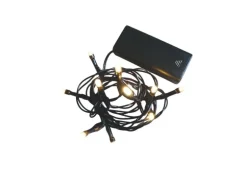 Lex 50er LED Outdoor Lichterkette Batteriekette Weihnachten Warmweiß Beleuchtung Deko