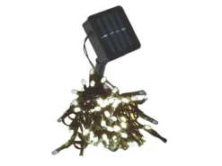 Lex 50er Solar LED Lichterkette Innen Außen Gartenbeleuchtung Party Outdoor Weiß