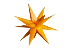 Lex LED 3D Leuchtstern Ø 25 cm Lichterstern Batterie Timer In-Outdoor Advent Gelb