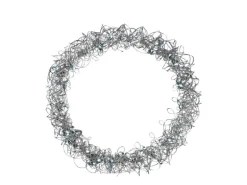 Lex LED Metallkranz Ø 30 cm Feinmaschig Weihnachtskranz Lichterkette Batterie Deko Weiß