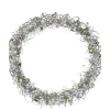 Lex LED Metallkranz Ø 30 cm Feinmaschig Weihnachtskranz Lichterkette Batterie Deko Warmweiß