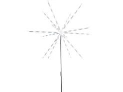 Lex LED Polarstern Gartenstecker Lichterkette Erdungsstift 70 LEDS Batterie Timer